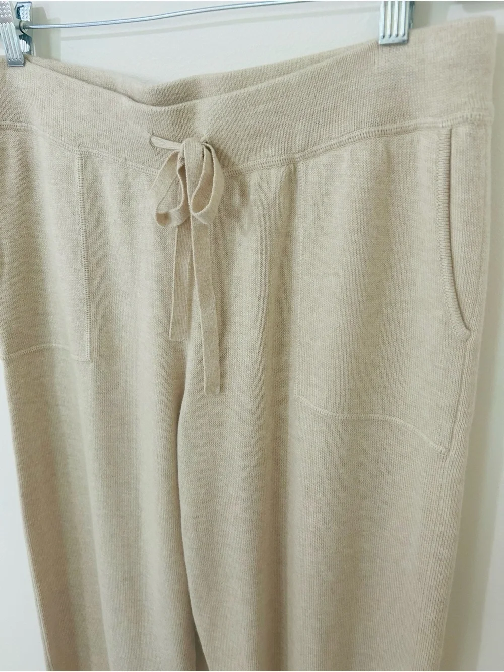 J.Crew Cotton Cashmere Jogger Pant in Oatmeal M